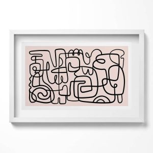 Obraz w białej ramie, Sztuka abstrakcyjne kształty 60×40 cm 414342 Obraz w białej ramie, Sztuka abstrakcyjne kształty 60×40 cm 414342