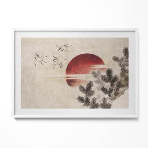 Obraz w białej ramie, Zachodzące słońce 100x70cm 414024 Obraz w białej ramie, Zachodzące słońce 100x70cm 414024