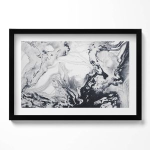 Obraz w czarnej ramie, Abstrakcja tuszu 60×40 cm 414376 Obraz w czarnej ramie, Abstrakcja tuszu 60×40 cm 414376