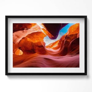 Obraz w czarnej ramie, Pejzaż skały kanionu 70×50 cm 414089 Obraz w czarnej ramie, Pejzaż skały kanionu 70×50 cm 414089
