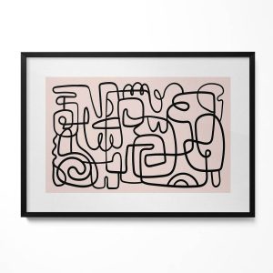 Obraz w czarnej ramie, Sztuka abstrakcyjne kształty 100x70cm 414141 Obraz w czarnej ramie, Sztuka abstrakcyjne kształty 100x70cm 414141
