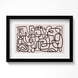 Obraz w czarnej ramie, Sztuka abstrakcyjne kształty 30×20 cm 414311 Obraz w czarnej ramie, Sztuka abstrakcyjne kształty 30×20 cm 414311