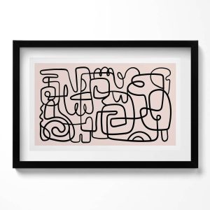 Obraz w czarnej ramie, Sztuka abstrakcyjne kształty 60×40 cm 414258 Obraz w czarnej ramie, Sztuka abstrakcyjne kształty 60×40 cm 414258