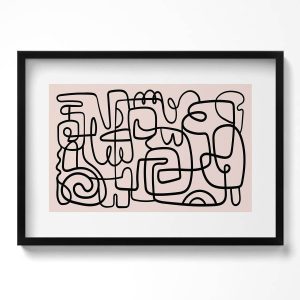 Obraz w czarnej ramie, Sztuka abstrakcyjne kształty 70×50 cm 414231 Obraz w czarnej ramie, Sztuka abstrakcyjne kształty 70×50 cm 414231