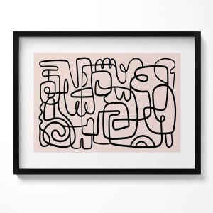 Obraz w czarnej ramie, Sztuka abstrakcyjne kształty 80×60 cm 414097 Obraz w czarnej ramie, Sztuka abstrakcyjne kształty 80×60 cm 414097