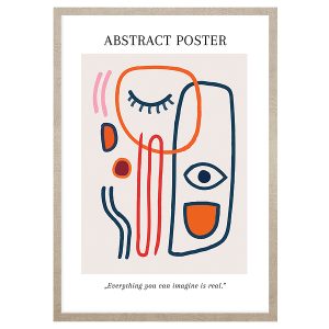 Obraz w ramie Abstract Colorful Faces No.1 53×73 cm 230354
