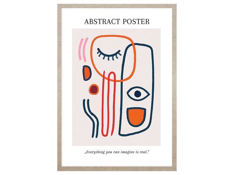 Obraz w ramie Abstract Colorful Faces No.1 53x73 cm 230354
