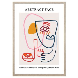 Obraz w ramie Abstract Colorful Faces No.2 53×73 cm 230355