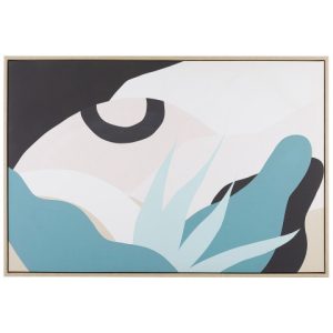 Obraz w ramie abstrakcja 93 x 63 cm wielokolorowy FORNEA 124018