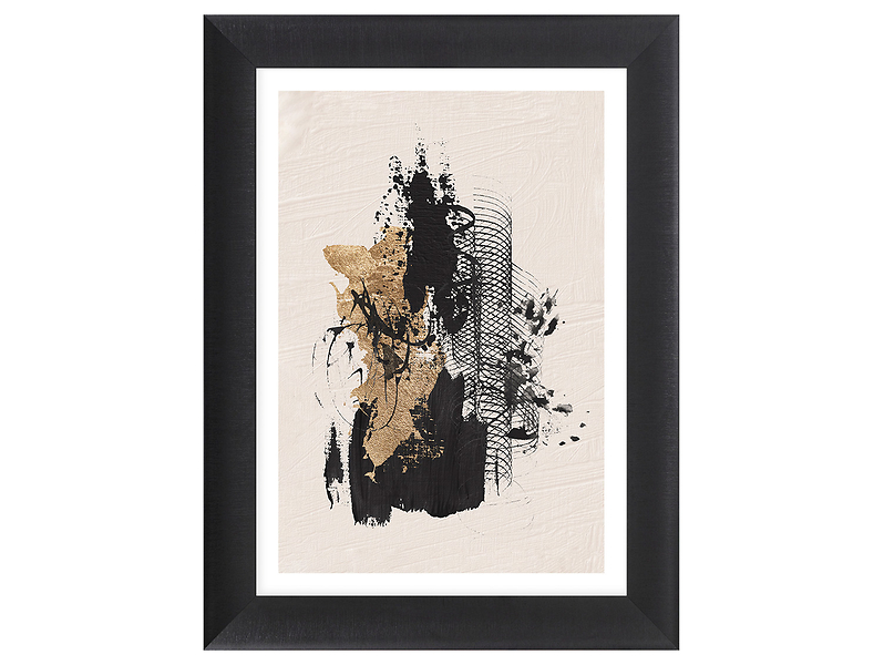 Obraz w ramie Black Spiral Abstract 65x85 cm 230324