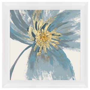 Obraz w ramie Blue Flowers With Gold Center 83,5×83,5 cm 230467 Obraz w ramie Blue Flowers With Gold Center 83,5×83,5 cm 230467