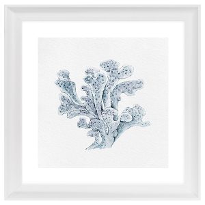 Obraz w ramie Blue Watercolor Coral No. 1 56×56 cm 230421 Obraz w ramie Blue Watercolor Coral No. 1 56×56 cm 230421