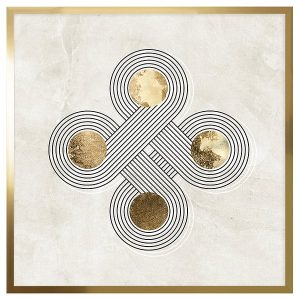 Obraz w ramie Circles From Lines With Gold No.1 73×73 cm 230550 Obraz w ramie Circles From Lines With Gold No.1 73×73 cm 230550