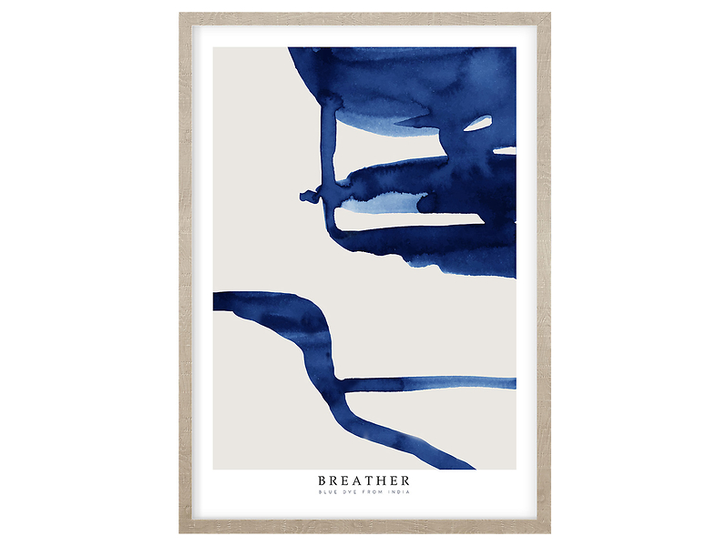 Obraz w ramie Cobalt Watercolour 53x73 cm 230314