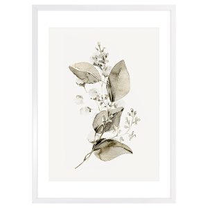 Obraz w ramie Delicate Watercolor Leaf No.1 53×73 cm 230379