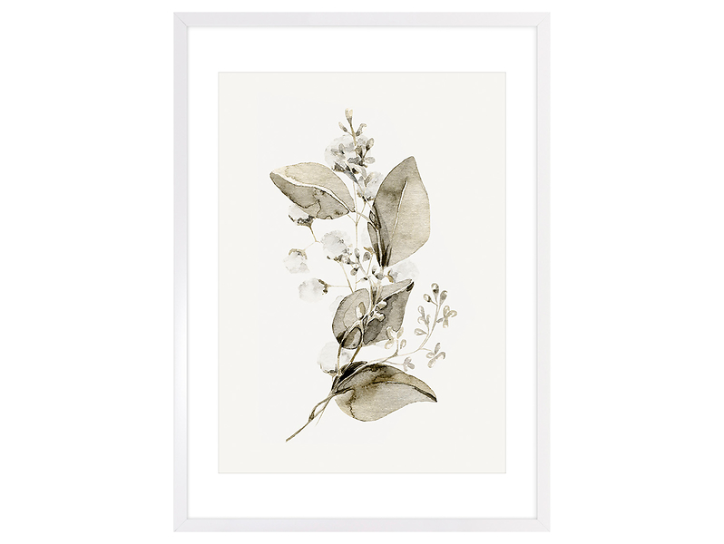 Obraz w ramie Delicate Watercolor Leaf No.1 53x73 cm 230379