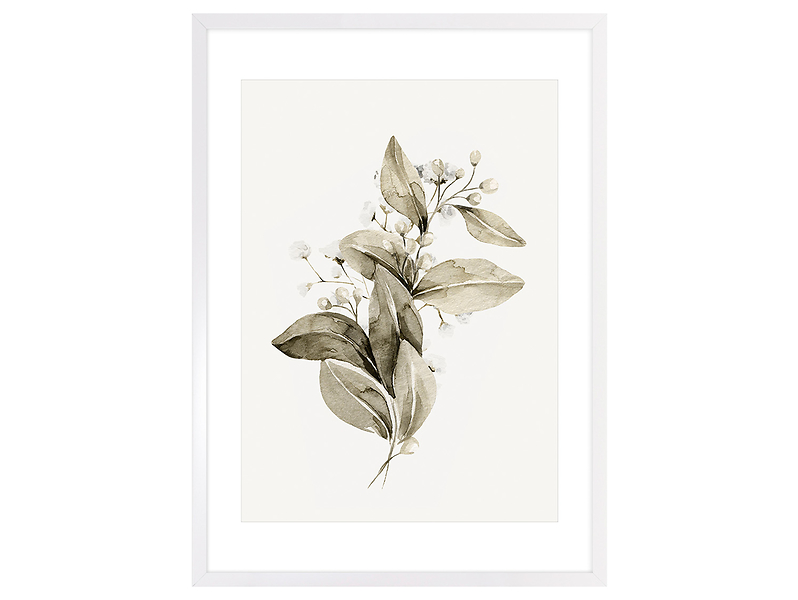Obraz w ramie Delicate Watercolor Leaf No.2 53x73 cm 230380
