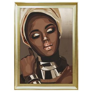 Obraz w ramie Elegant Dark – Skin Woman 58×78 cm 230506