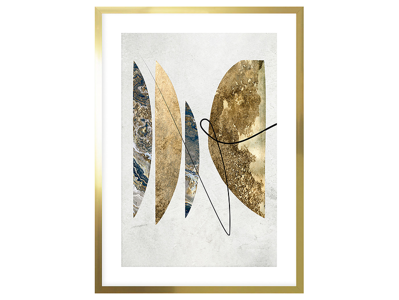 Obraz w ramie Golden Boats 53x73 cm 230328