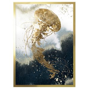 Obraz w ramie Golden Jellyfish No. 2 53×73 cm 230447 Obraz w ramie Golden Jellyfish No. 2 53×73 cm 230447