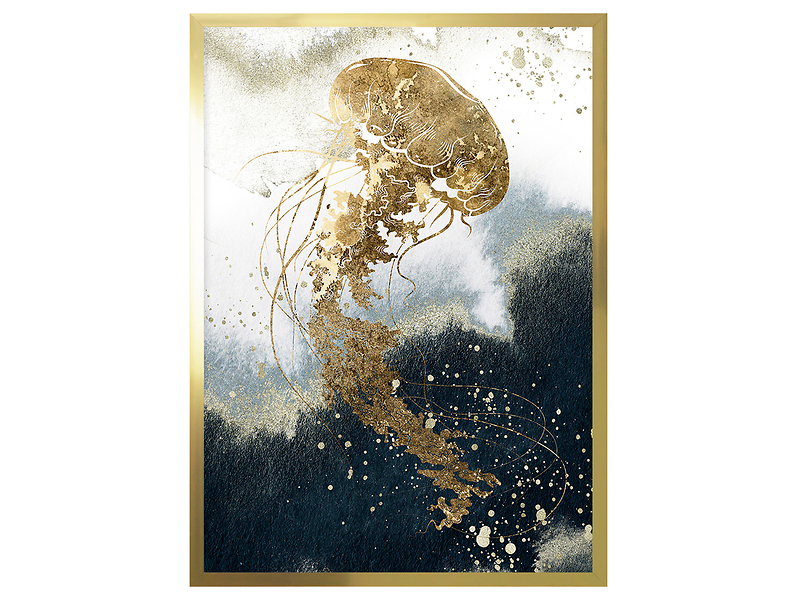 Obraz w ramie Golden Jellyfish No. 2 53x73 cm 230447