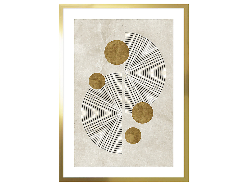 Obraz w ramie Half Circles Abstract 53x73 cm 230554