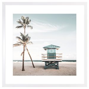 Obraz w ramie Lifeguard Tower On The Beach 53×53 cm 230434 Obraz w ramie Lifeguard Tower On The Beach 53×53 cm 230434