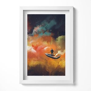 Obraz w ramie MDF „Abstrakcja życia” Biała rama, 20×30 cm 414039