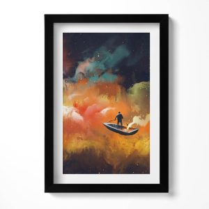 Obraz w ramie MDF „Abstrakcja życia” Czarna rama, 20×30 cm 414269