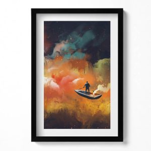 Obraz w ramie MDF „Abstrakcja życia” Czarna rama, 40×60 cm 414285