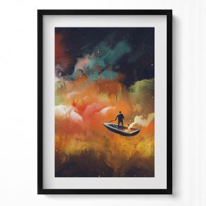 Obraz w ramie MDF „Abstrakcja życia” Czarna rama, 50×70 cm 414211