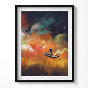 Obraz w ramie MDF „Abstrakcja życia” Czarna rama, 60×80 cm 414271