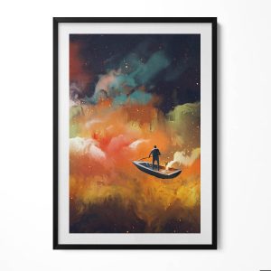 Obraz w ramie MDF „Abstrakcja życia” Czarna rama, 70×100 cm 413962