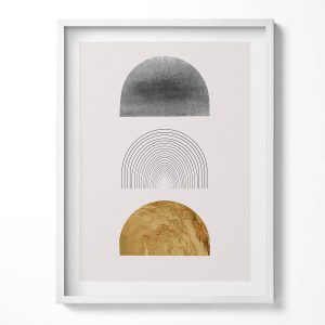 Obraz w ramie MDF „Boho kształty” Biała rama, 60×80 cm 414092 Obraz w ramie MDF „Boho kształty” Biała rama, 60×80 cm 414092