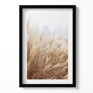 Obraz w ramie MDF „Boho trawy zboża” Czarna rama, 40×60 cm 414053 Obraz w ramie MDF „Boho trawy zboża” Czarna rama, 40×60 cm 414053