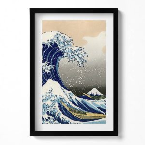 Obraz w ramie MDF „Fala w Kanagawie” Czarna rama, 40×60 cm 414312 Obraz w ramie MDF „Fala w Kanagawie” Czarna rama, 40×60 cm 414312