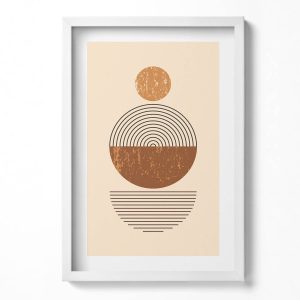 Obraz w ramie MDF „Geometryczna sztuka” Biała rama, 40×60 cm 414292 Obraz w ramie MDF „Geometryczna sztuka” Biała rama, 40×60 cm 414292