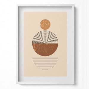Obraz w ramie MDF „Geometryczna sztuka” Biała rama, 50×70 cm 414079 Obraz w ramie MDF „Geometryczna sztuka” Biała rama, 50×70 cm 414079