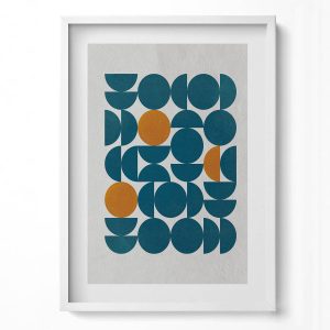 Obraz w ramie MDF „Geometryczna sztuka” Biała rama, 50×70 cm 414000 Obraz w ramie MDF „Geometryczna sztuka” Biała rama, 50×70 cm 414000