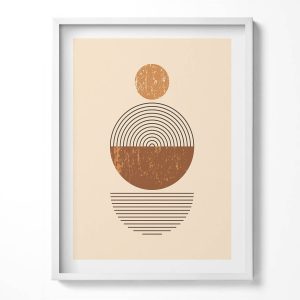 Obraz w ramie MDF „Geometryczna sztuka” Biała rama, 60×80 cm 414124 Obraz w ramie MDF „Geometryczna sztuka” Biała rama, 60×80 cm 414124