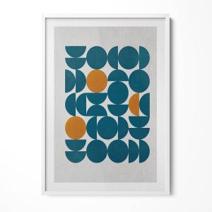 Obraz w ramie MDF „Geometryczna sztuka” Biała rama, 70x100cm 414059 Obraz w ramie MDF „Geometryczna sztuka” Biała rama, 70x100cm 414059