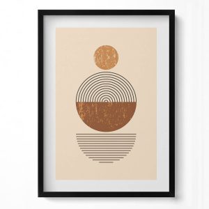 Obraz w ramie MDF „Geometryczna sztuka” Czarna rama, 50x70cm 414381