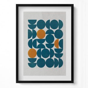 Obraz w ramie MDF „Geometryczna sztuka” Czarna rama, 50x70cm 414042