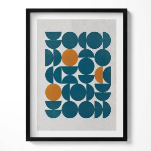 Obraz w ramie MDF „Geometryczna sztuka” Czarna rama, 60x80cm 414382