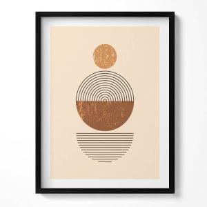 Obraz w ramie MDF „Geometryczna sztuka” Czarna rama, 60x80cm 414235
