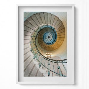 Obraz w ramie MDF „Kręcone schody” Biała rama, 50×70 cm 414781 Obraz w ramie MDF „Kręcone schody” Biała rama, 50×70 cm 414781
