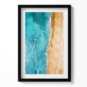 Obraz w ramie MDF „Morze plaża ludzie” Czarna rama, 40×60 cm 414046 Obraz w ramie MDF „Morze plaża ludzie” Czarna rama, 40×60 cm 414046