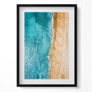 Obraz w ramie MDF „Morze plaża ludzie” Czarna rama, 50×70 cm 414263 Obraz w ramie MDF „Morze plaża ludzie” Czarna rama, 50×70 cm 414263