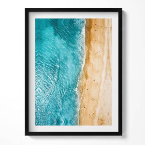 Obraz w ramie MDF „Morze plaża ludzie” Czarna rama, 60×80 cm 414373 Obraz w ramie MDF „Morze plaża ludzie” Czarna rama, 60×80 cm 414373