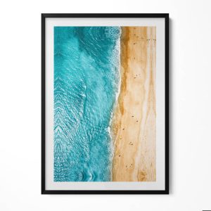 Obraz w ramie MDF „Morze plaża ludzie” Czarna rama, 70x100cm 414130 Obraz w ramie MDF „Morze plaża ludzie” Czarna rama, 70x100cm 414130